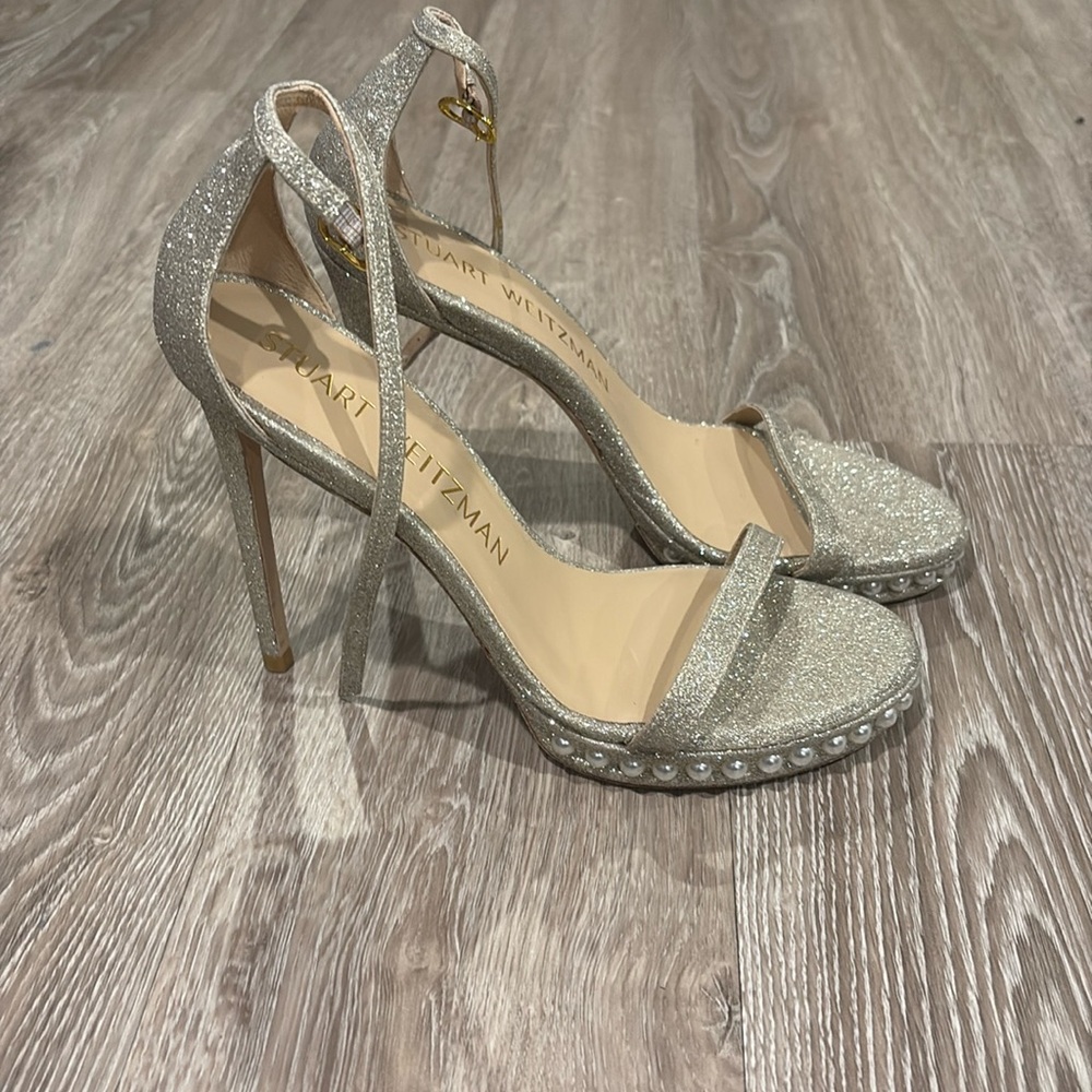 Stuart Weitzman Pearl Glitter Sandal